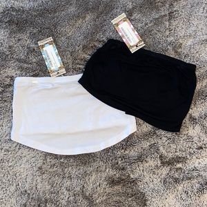 2 for 1! Boohoo Bandeaus White & Black